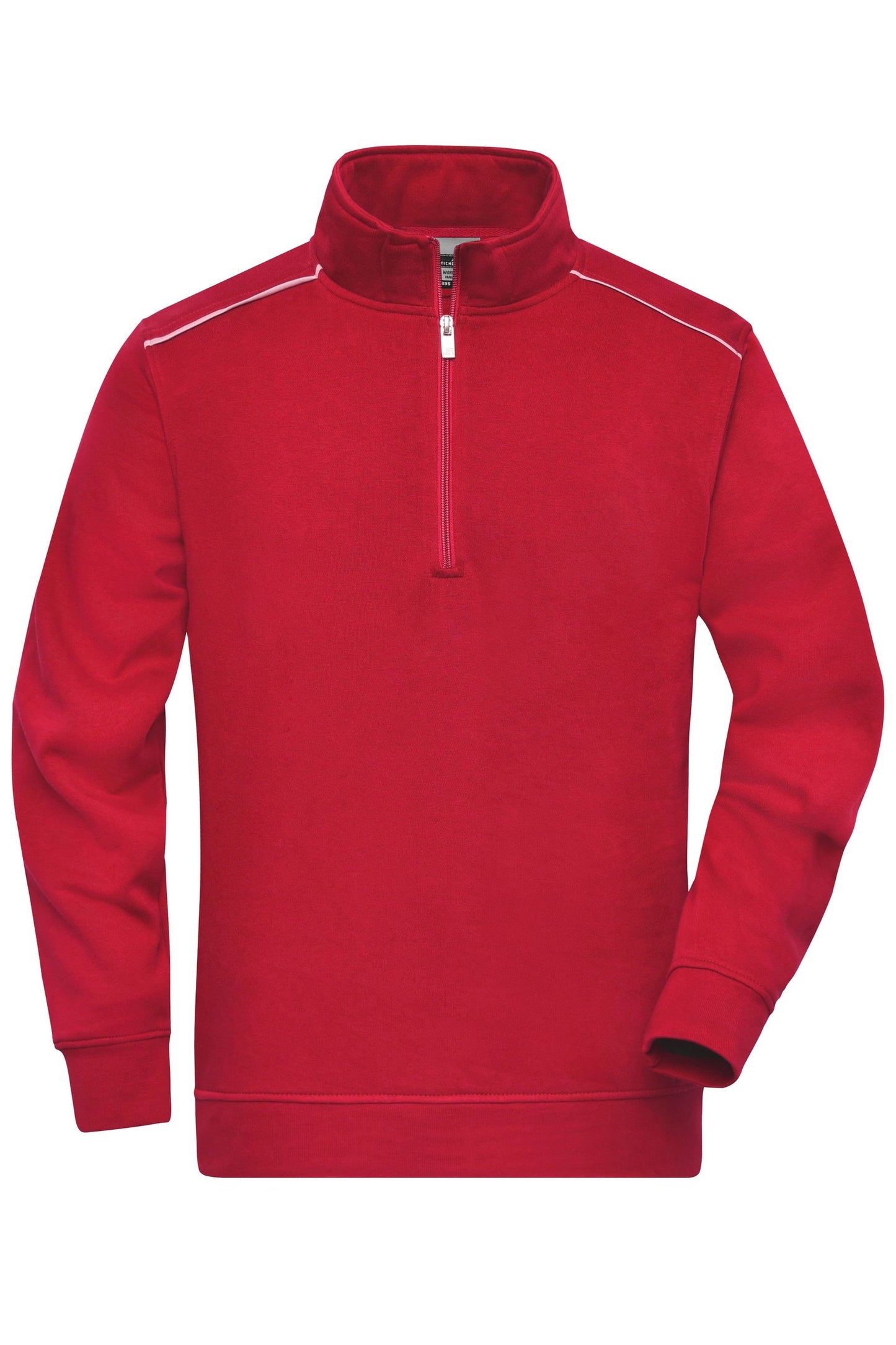 Sweatshirt Workwear Half-Zip com Gola Alta e Piping