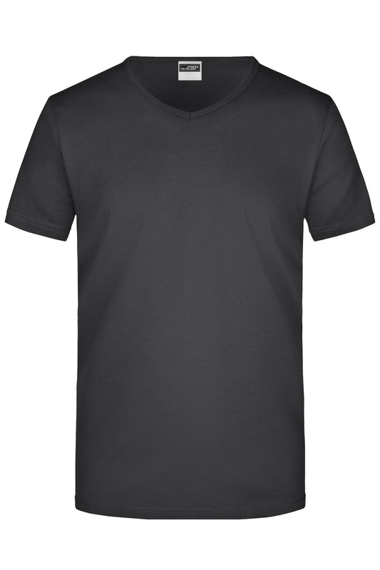 T-shirt Slim Fit com Decote em V para Homem