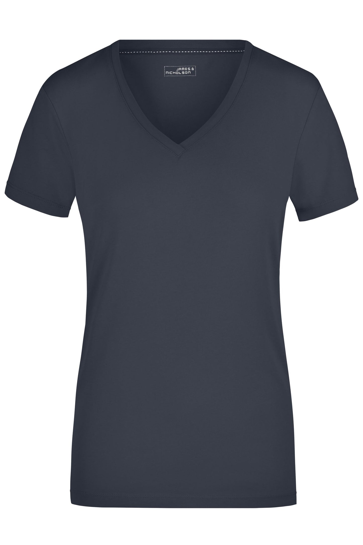 T-shirt Senhora Elástica com Decote em V