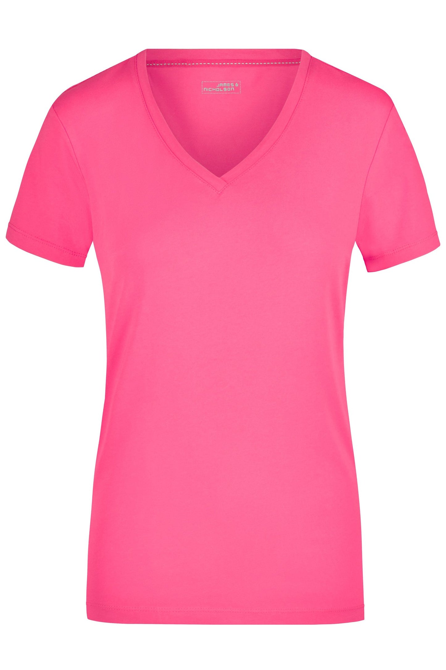 T-shirt Senhora Elástica com Decote em V