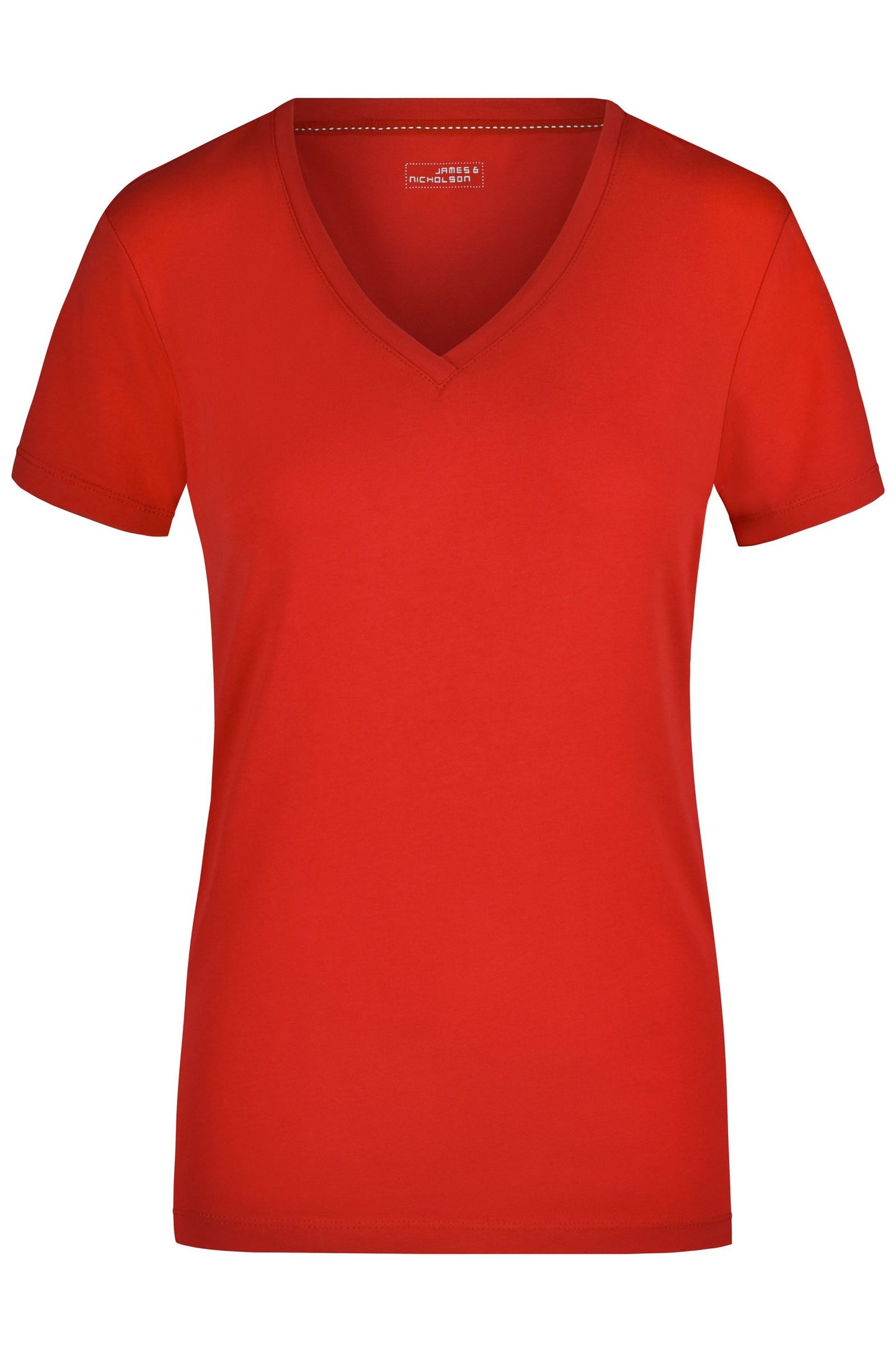T-shirt Senhora Elástica com Decote em V