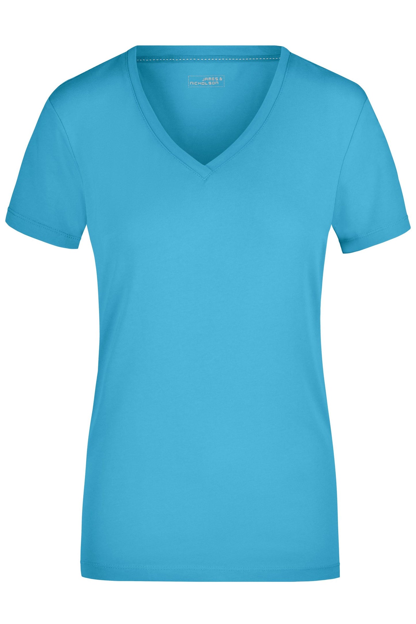 T-shirt Senhora Elástica com Decote em V