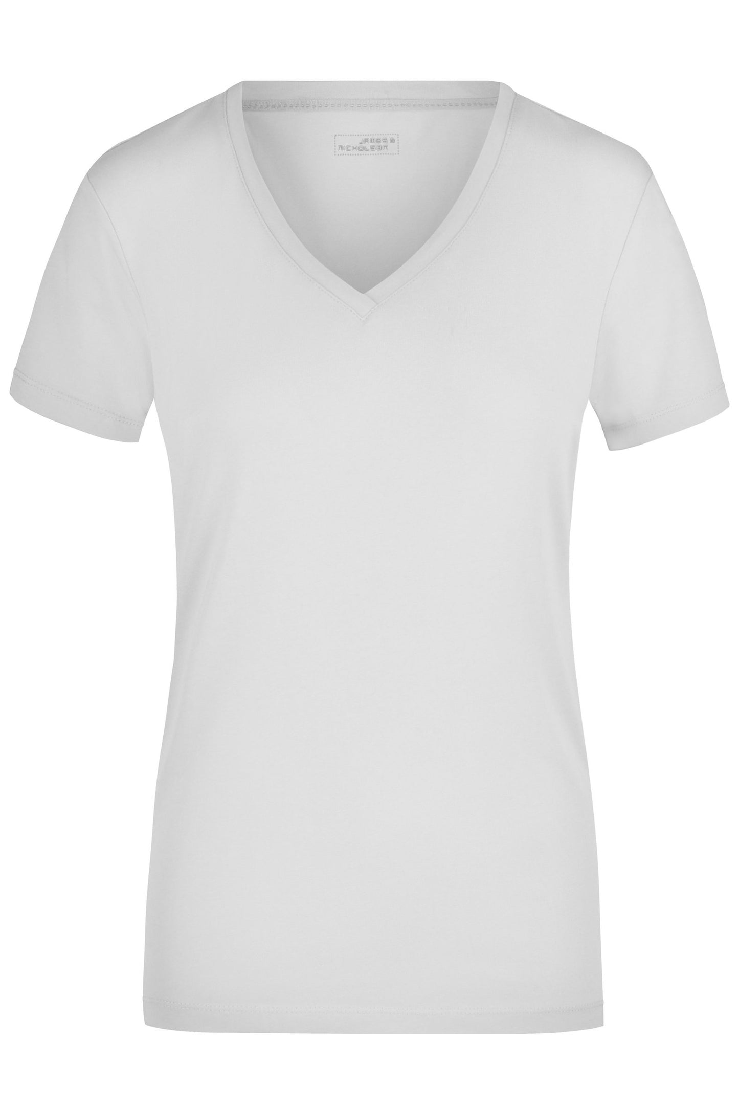T-shirt Senhora Elástica com Decote em V