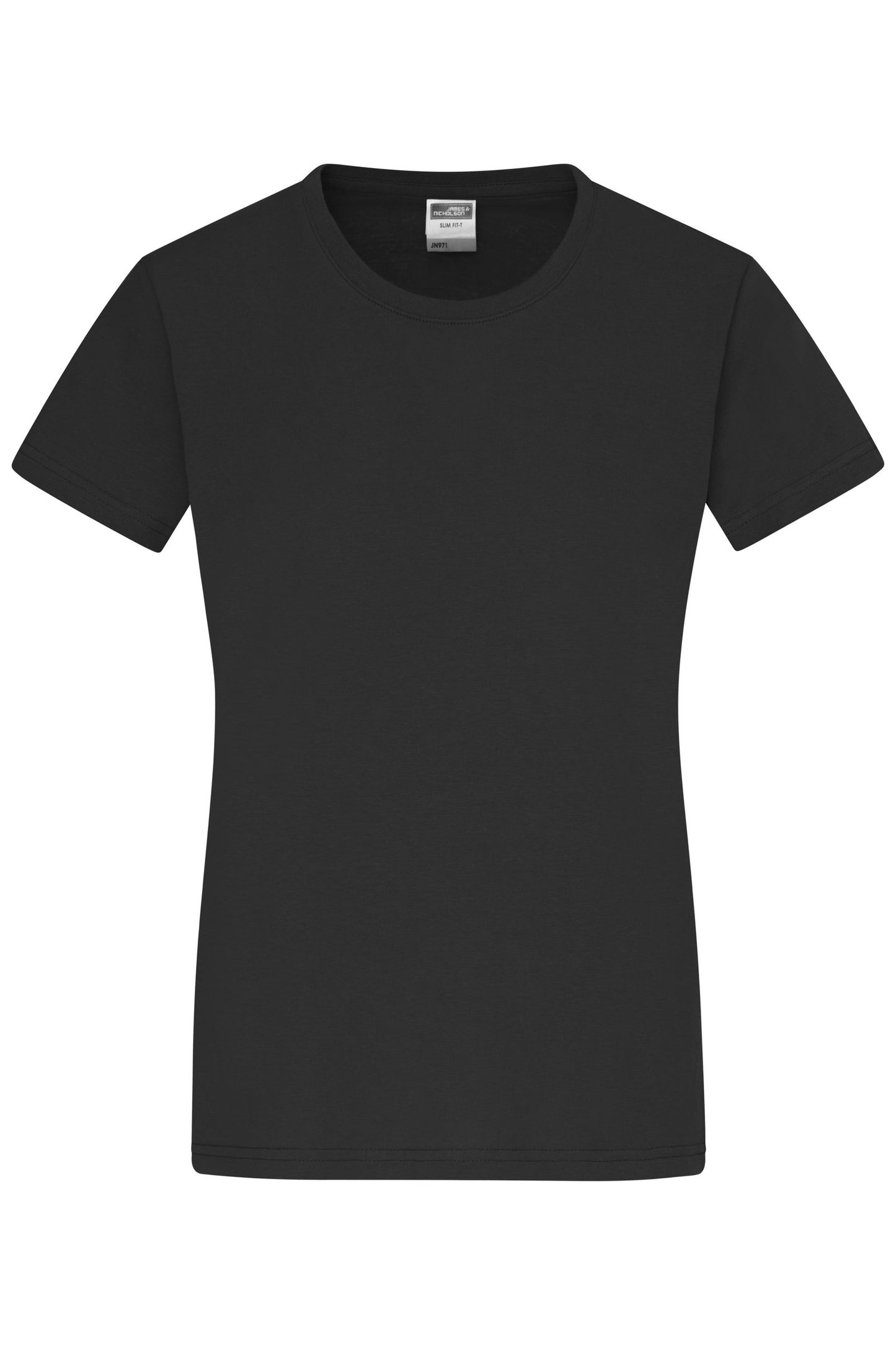 T-shirt Slim Fit Feminina com Decote Redondo