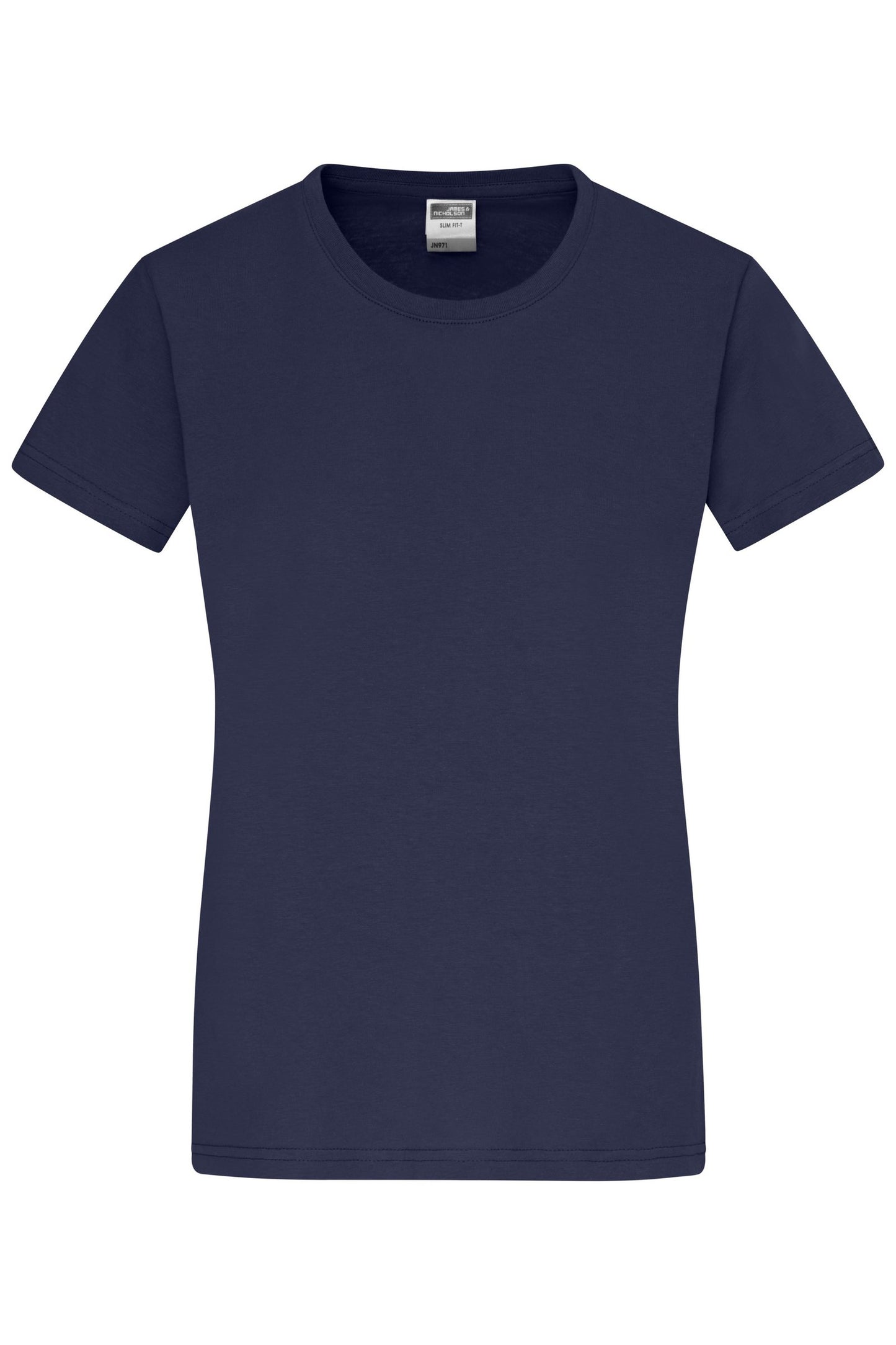 T-shirt Slim Fit Feminina com Decote Redondo