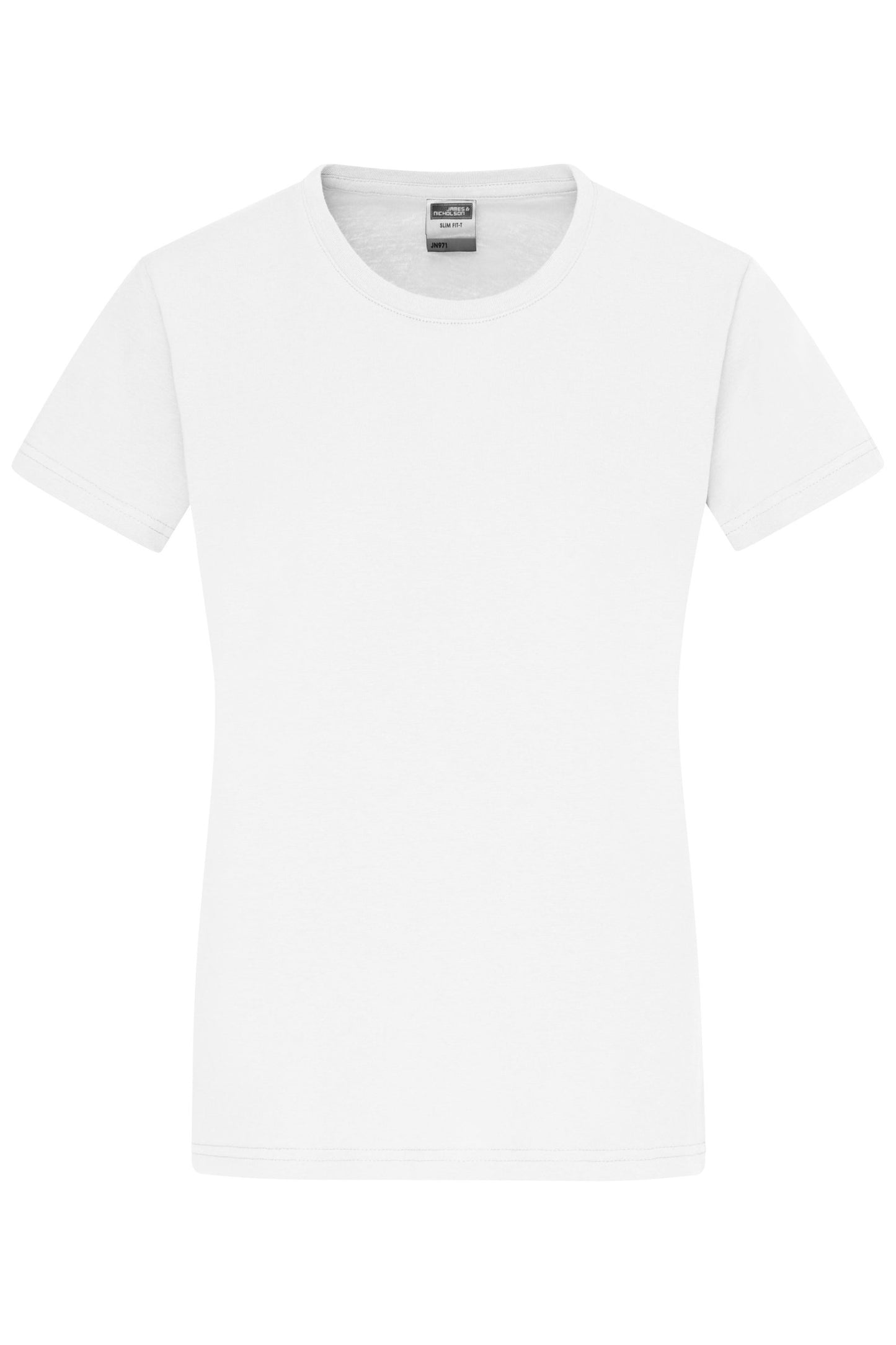 T-shirt Slim Fit Feminina com Decote Redondo