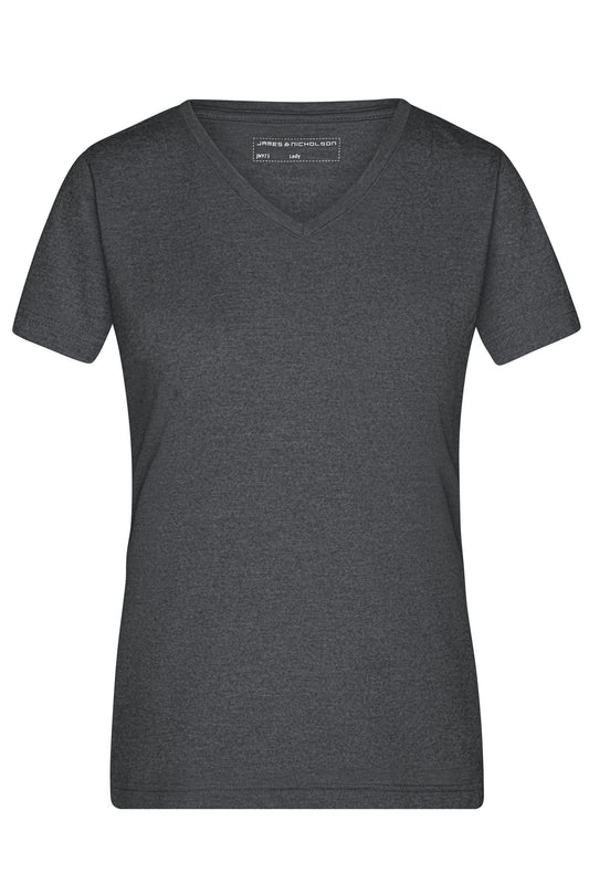 T-shirt Senhora com Decote em V Heather