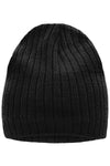 Gorro de Malha com Padrão Riscado Clássico