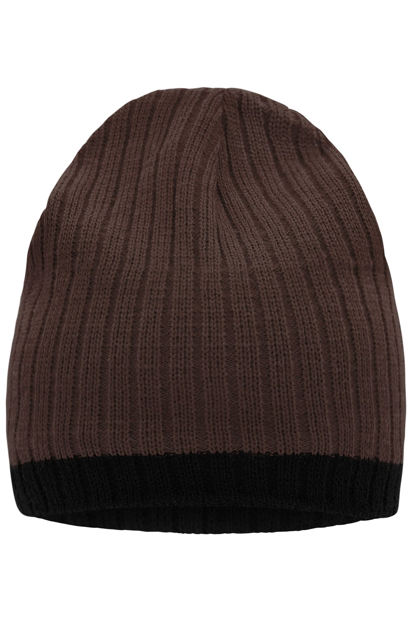 Gorro de Malha com Padrão Riscado Clássico