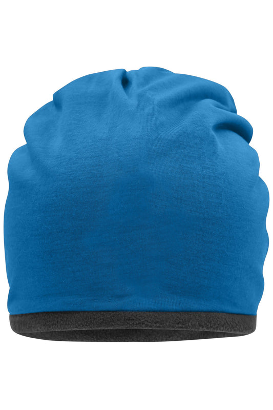 Gorro Fleece com Borda Contrastante para Brindes