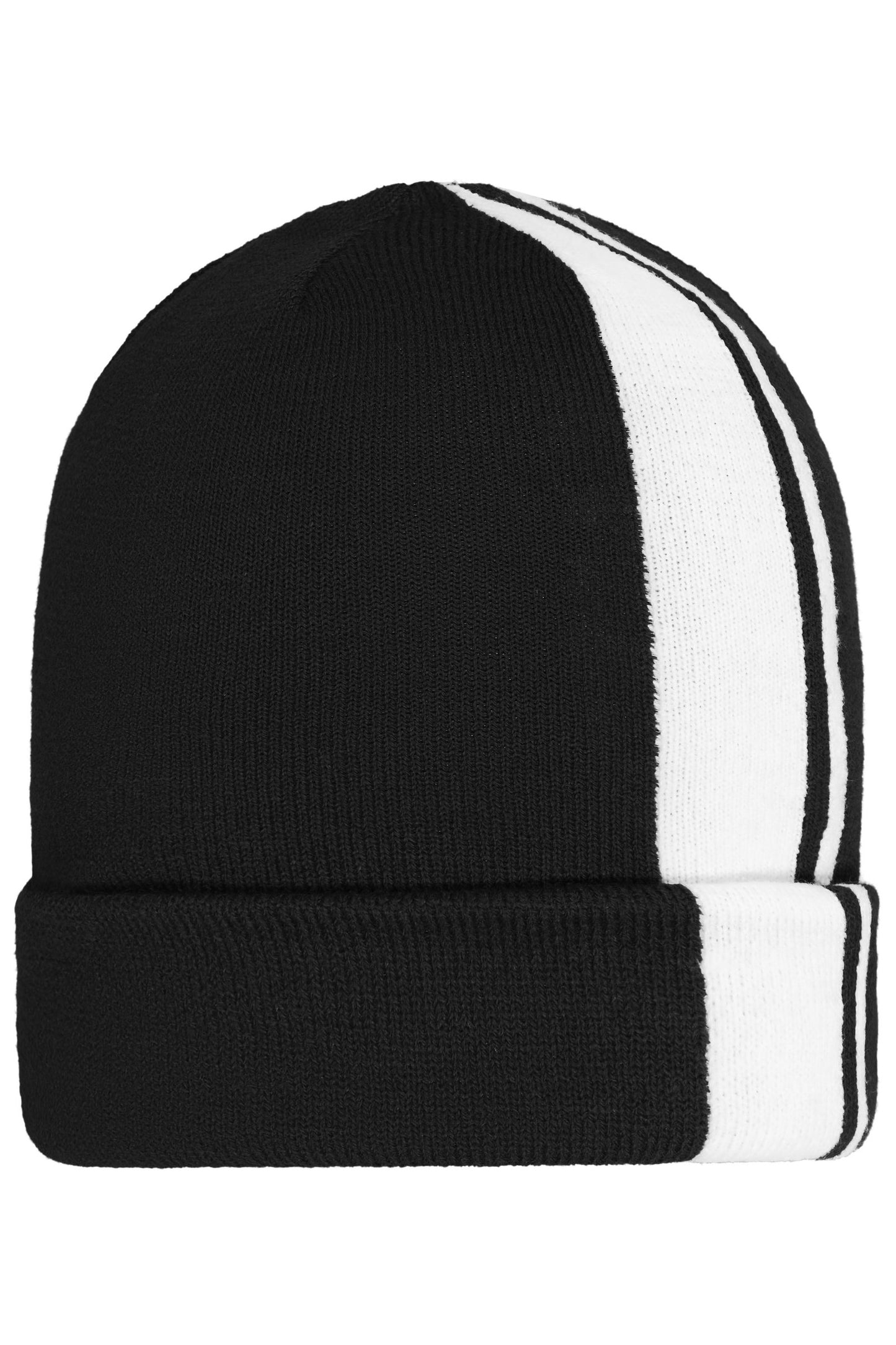 Gorro de Malha Inverno com Risca Contrastante