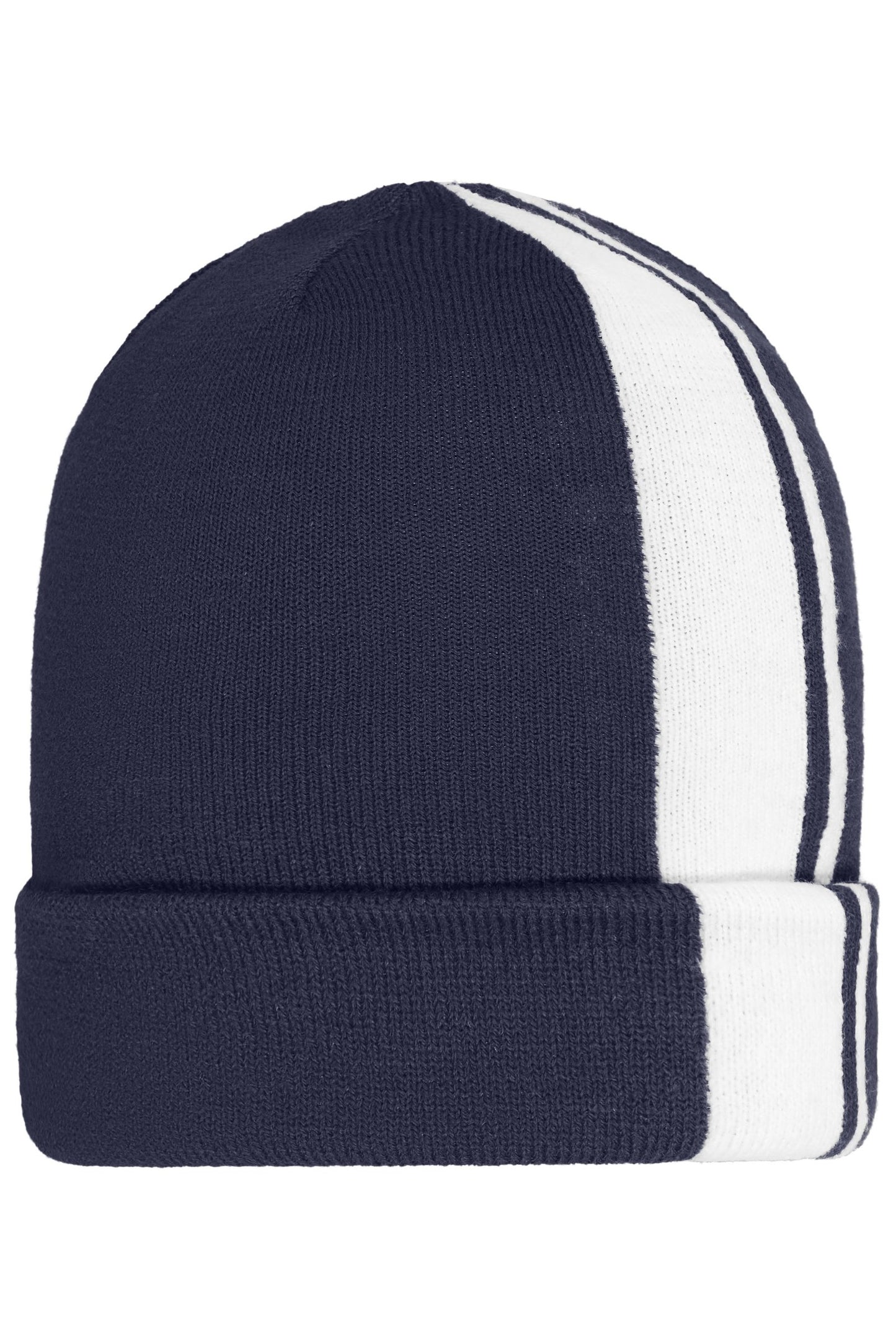 Gorro de Malha Inverno com Risca Contrastante