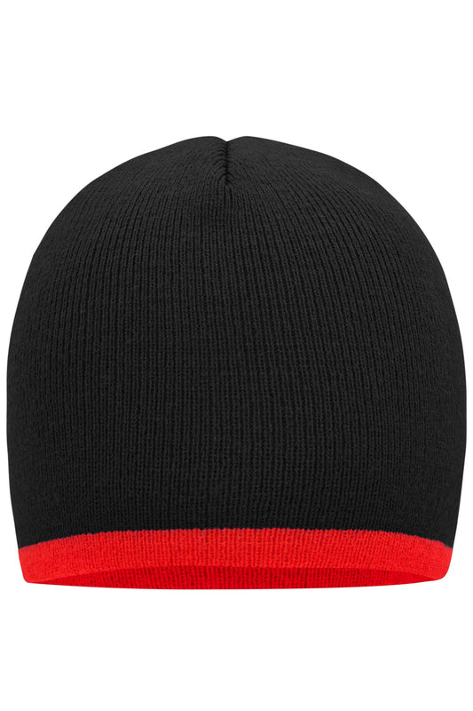 Gorro Ajustado com Borda Contrastante