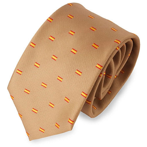 Gravata Microfibra Bege com Bandeira