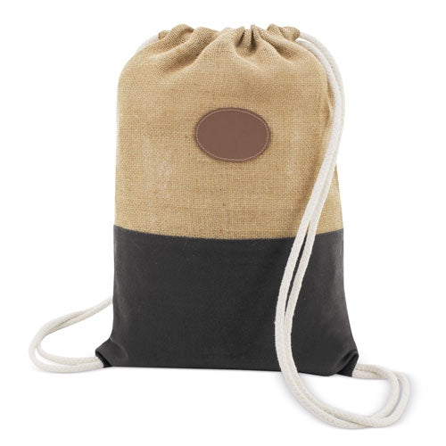 Bolsa Mochila Algodão e Juta