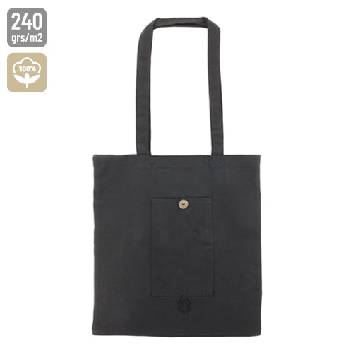 Bolsa de Algodão Plegável com Bolso