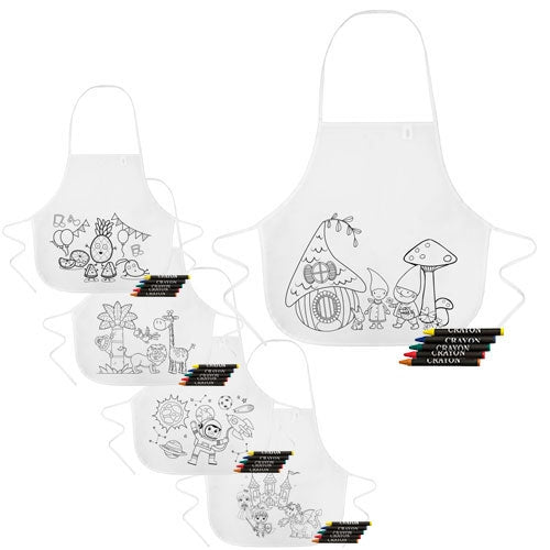 Avental Infantil para Colorir Non Woven