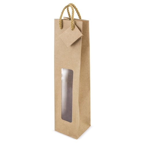 Saco de Papel Kraft para Vinho com Janela