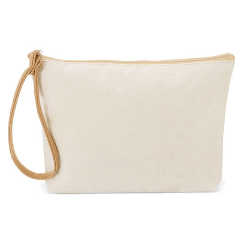 Necessaire Algodão e PU Azul