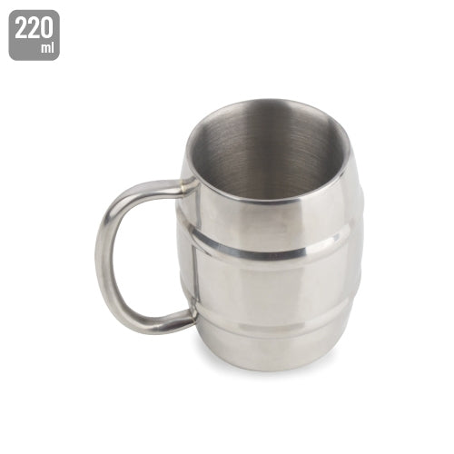 Caneca em Aço Inoxidável de Dupla Camada 220ml