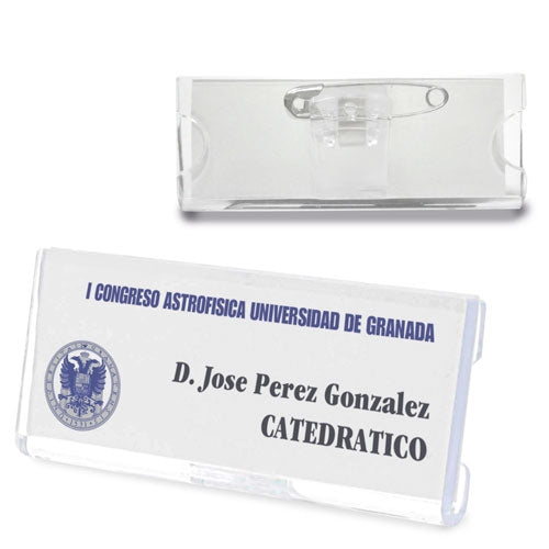 Identificador Retangular com Pinça