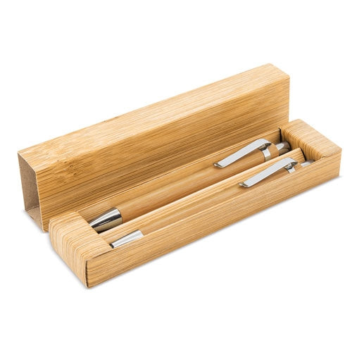 Set Caneta e Portaminas Bambu