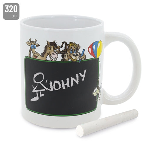 Caneca de Cerâmica com Pizarra 320 ml