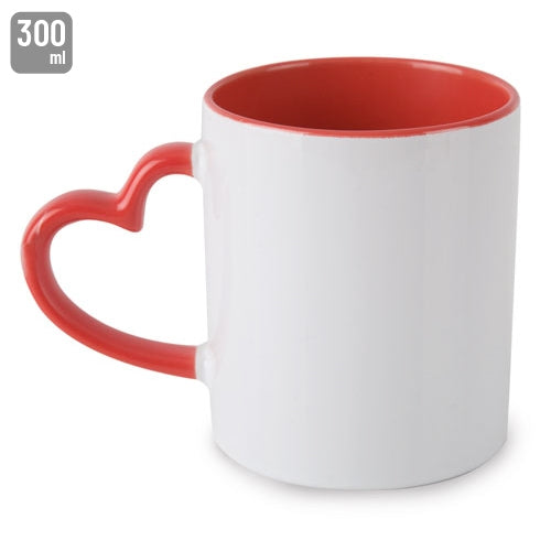 Caneca Sublimação Coração 300 ml