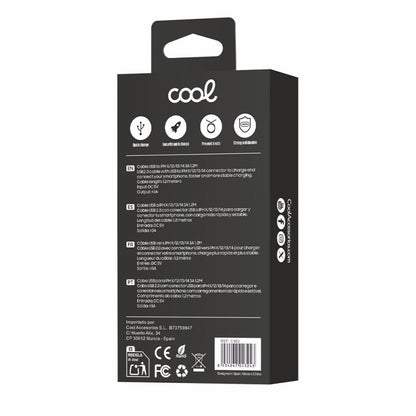 Cabo USB COOL Lightning compatível para iPhone / iPad (1,2 metros) Branco