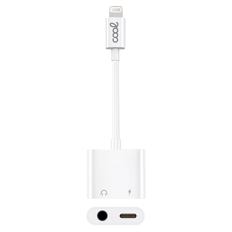 Adaptador de 3,5 mm com conector Bluetooth duplo + carga de relâmpago COOL