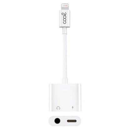 Adaptador de 3,5 mm com conector Bluetooth duplo + carga de relâmpago COOL