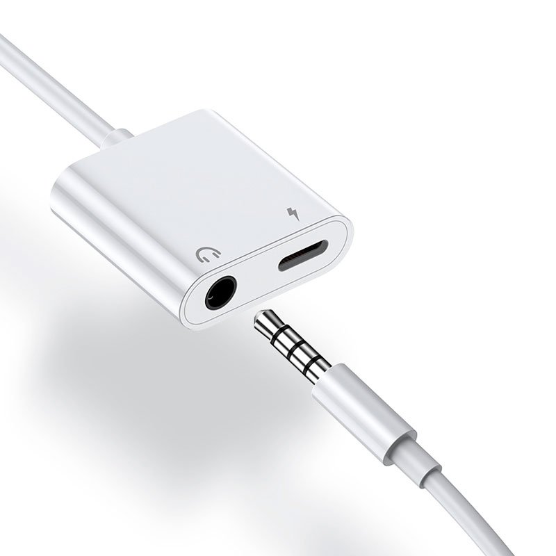 Adaptador de 3,5 mm com conector Bluetooth duplo + carga de relâmpago COOL