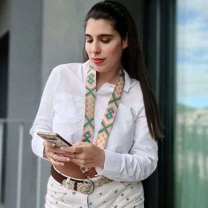 Alça de Suspensão COOL Universal com Cartão para Smartphone Mostarda