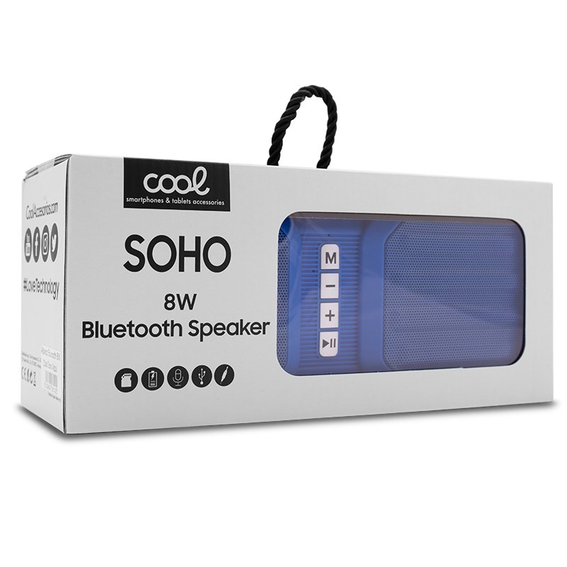Alto-falante de música Bluetooth universal COOL (8 W) Azul Soho