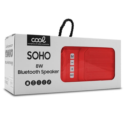 Alto-falante de música Bluetooth universal COOL (8W) Soho Vermelho