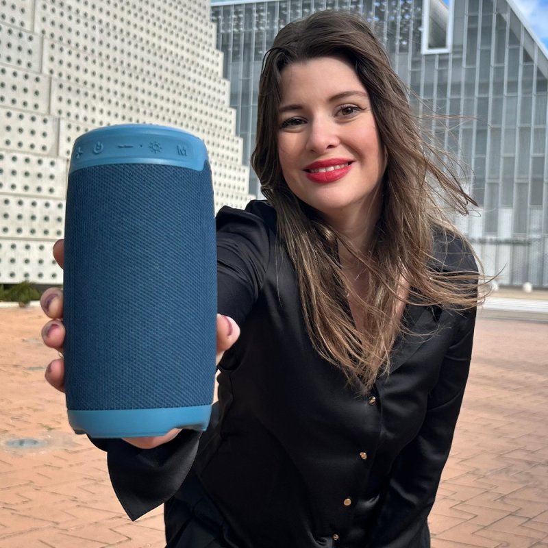 Alto-falante Música Universal Bluetooth COOL Bastard 10W Marinho