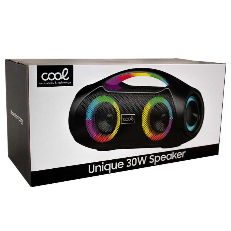 Alto-falante Música Universal Bluetooth Marca COOL Unique (30W) Preto