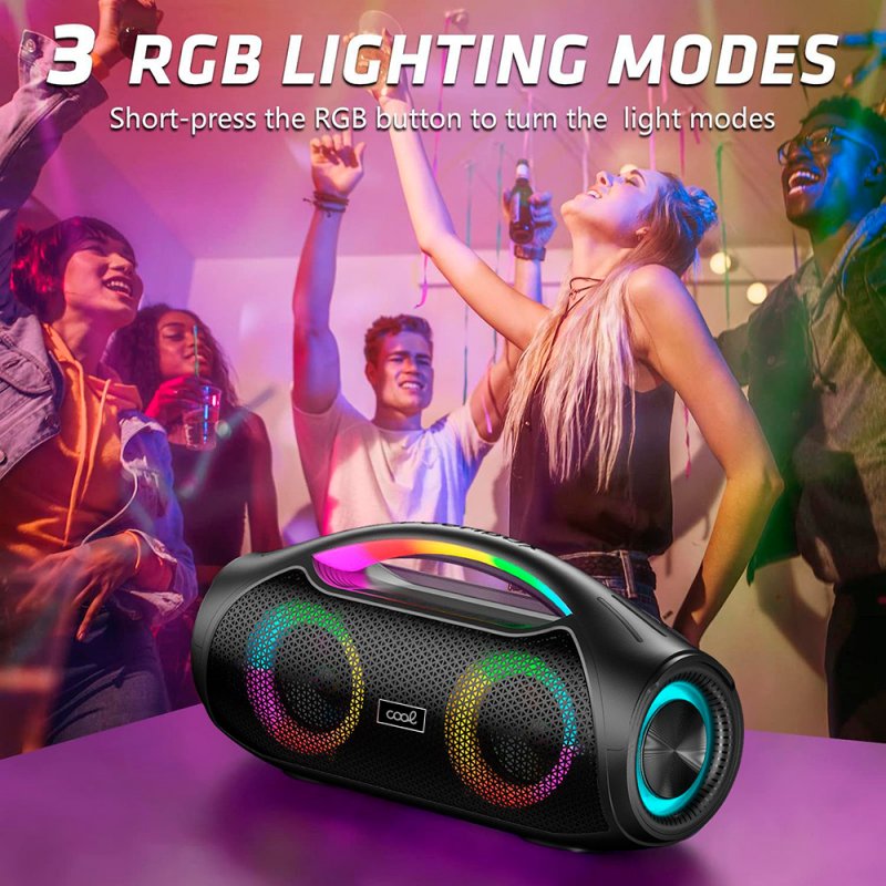 Alto-falante Música Universal Bluetooth Marca COOL Unique (30W) Preto