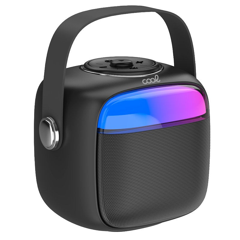 Alto-falante musical Bluetooth universal 6W COOL Mini Karaokê + Microfone Preto