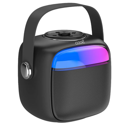 Alto-falante musical Bluetooth universal 6W COOL Mini Karaokê + Microfone Preto