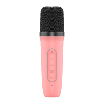 Alto-falante musical Bluetooth universal 6W COOL Mini Karaokê + Microfone Rosa