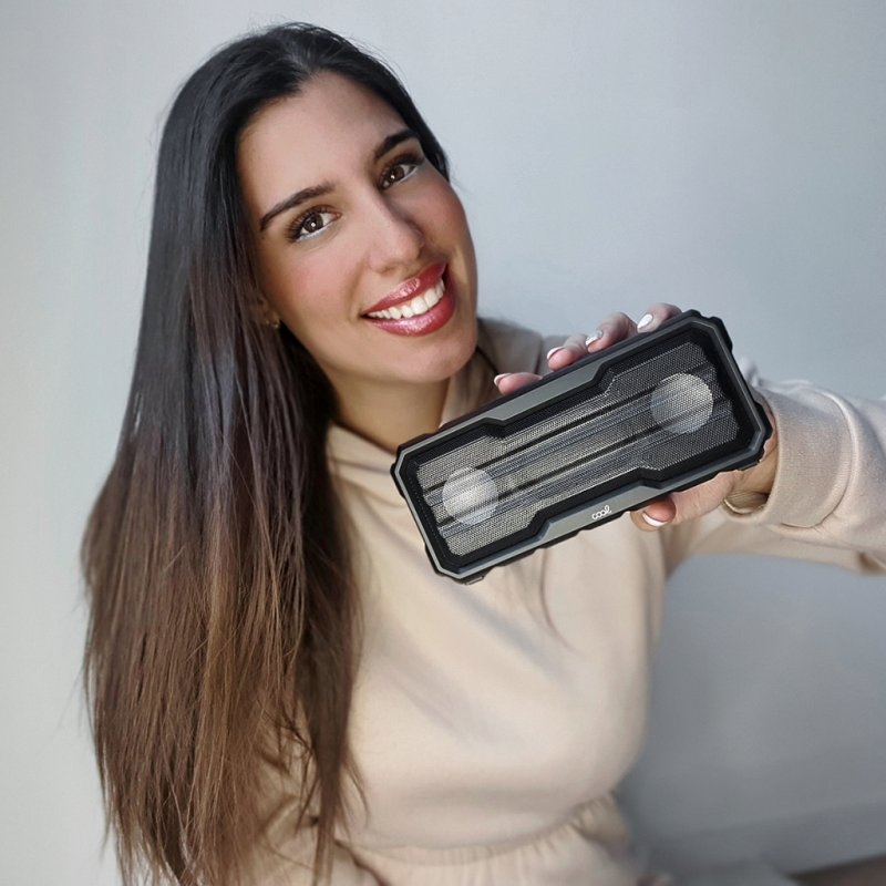 Alto-falante universal para música Bluetooth COOL Luton preto (12 W)