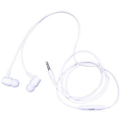 Auscultadores 3,5 mm COOL Bear Stereo com Microfone Branco