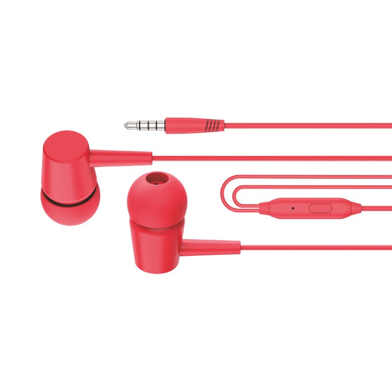 Auscultadores 3,5 mm COOL Bear Stereo com Microfone Vermelho