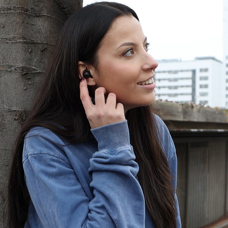 Auscultadores estéreo Bluetooth ANC COOL Pocket Preto