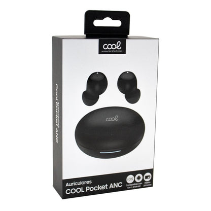 Auscultadores estéreo Bluetooth ANC COOL Pocket Preto