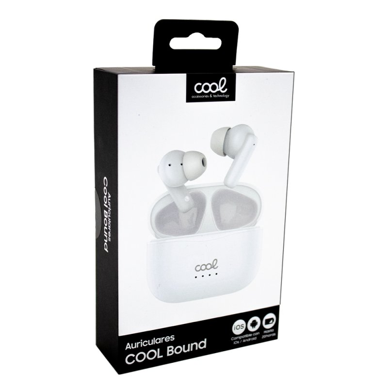 Auscultadores Estéreo Bluetooth COOL Bound Branco