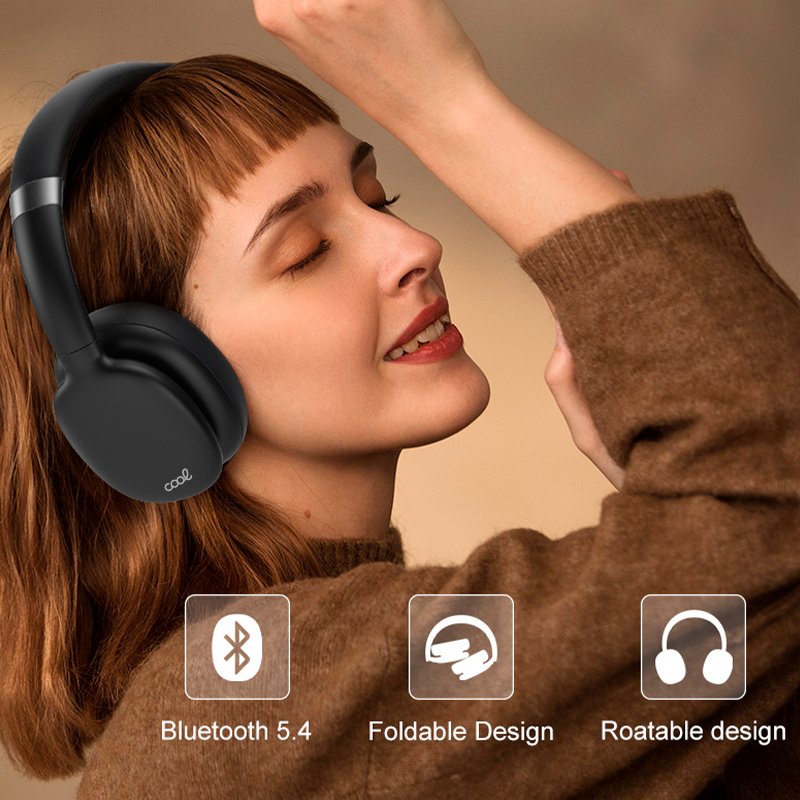 Auscultadores Estéreo Bluetooth COOL Roller Bege