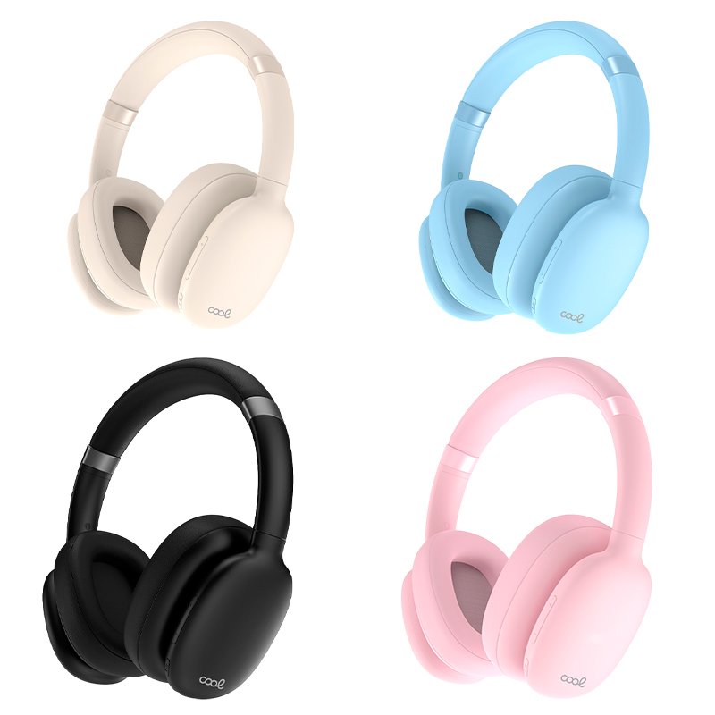 Auscultadores Estéreo Bluetooth COOL Roller Rosa