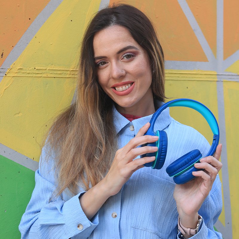 Auscultadores Estéreo Bluetooth Infantis COOL Kids Azul (Volume Limitado)